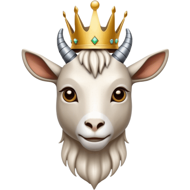 Robotic Goat w/ a kings crown on emoji