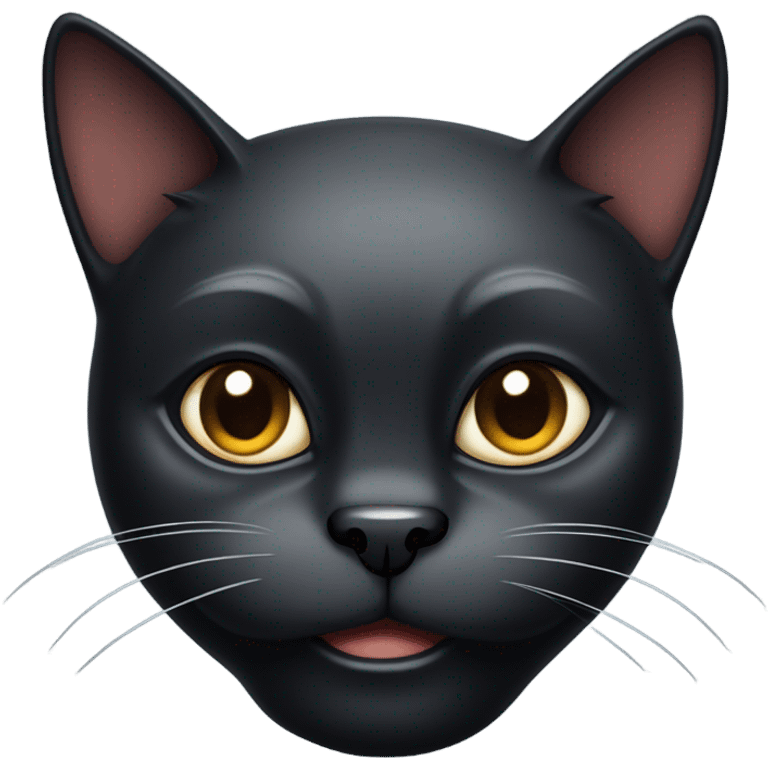 Grumpy cat black emoji