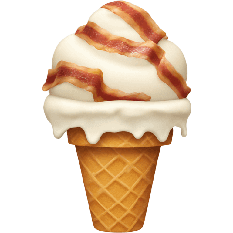 Bacon ice cream emoji