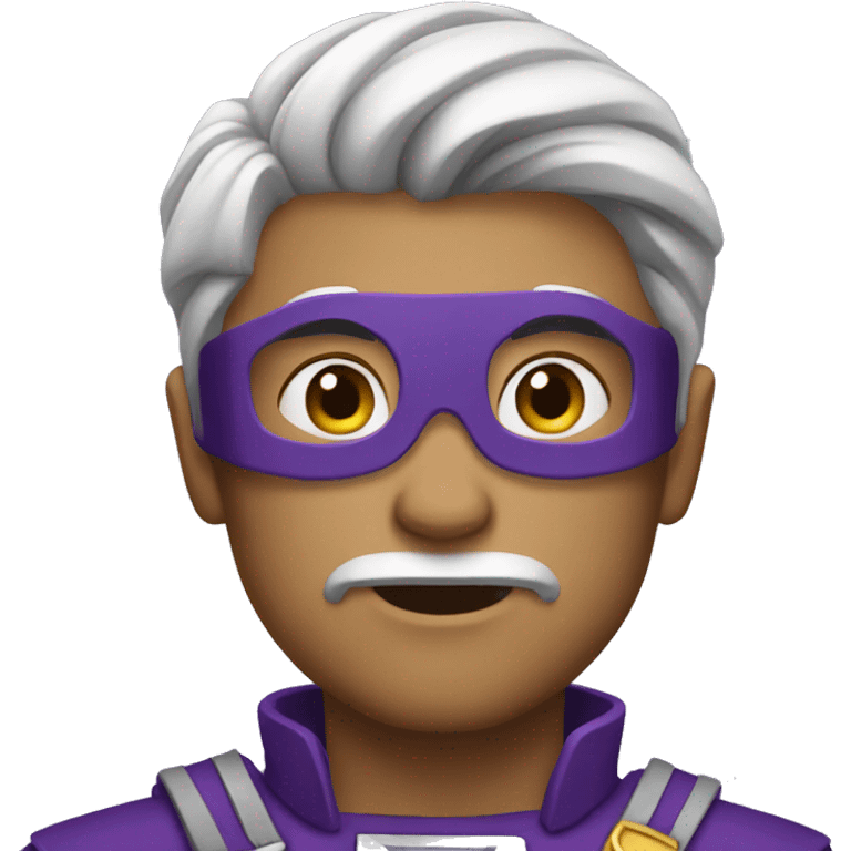 Purple hero emoji