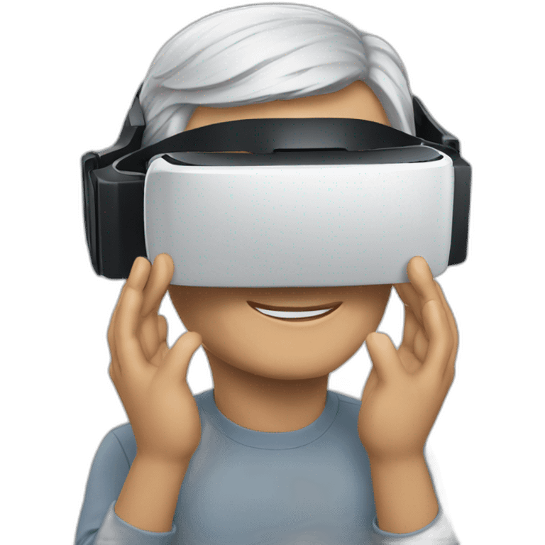 tim cook with VR emoji