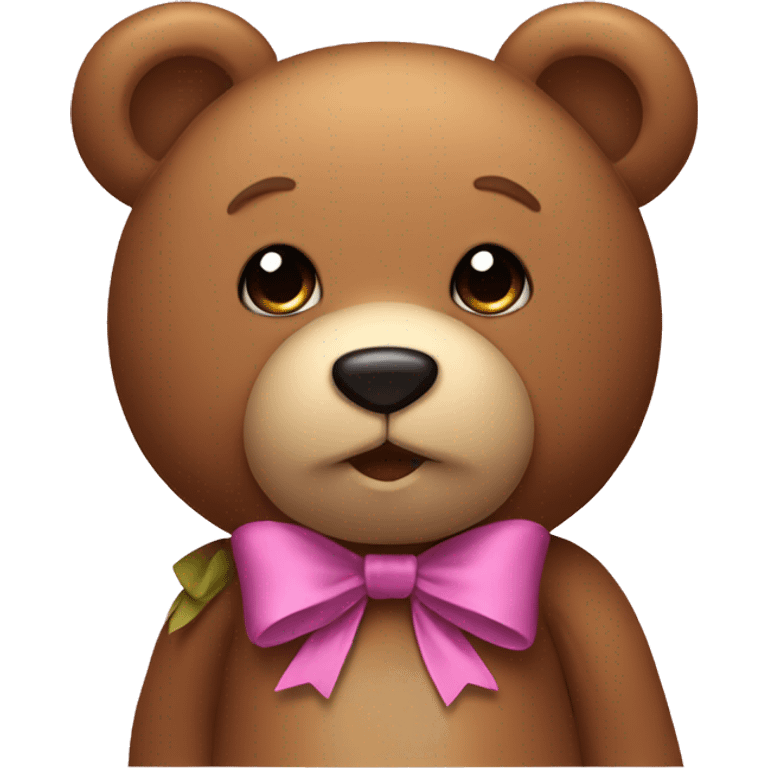 teddy bear with bow emoji