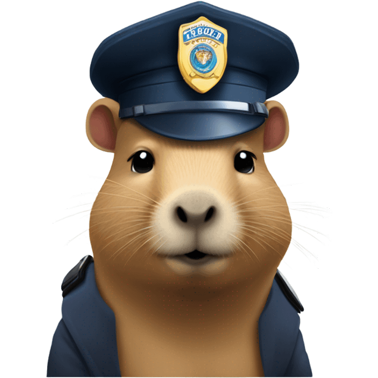 capybara police hat 3/4 turn emoji