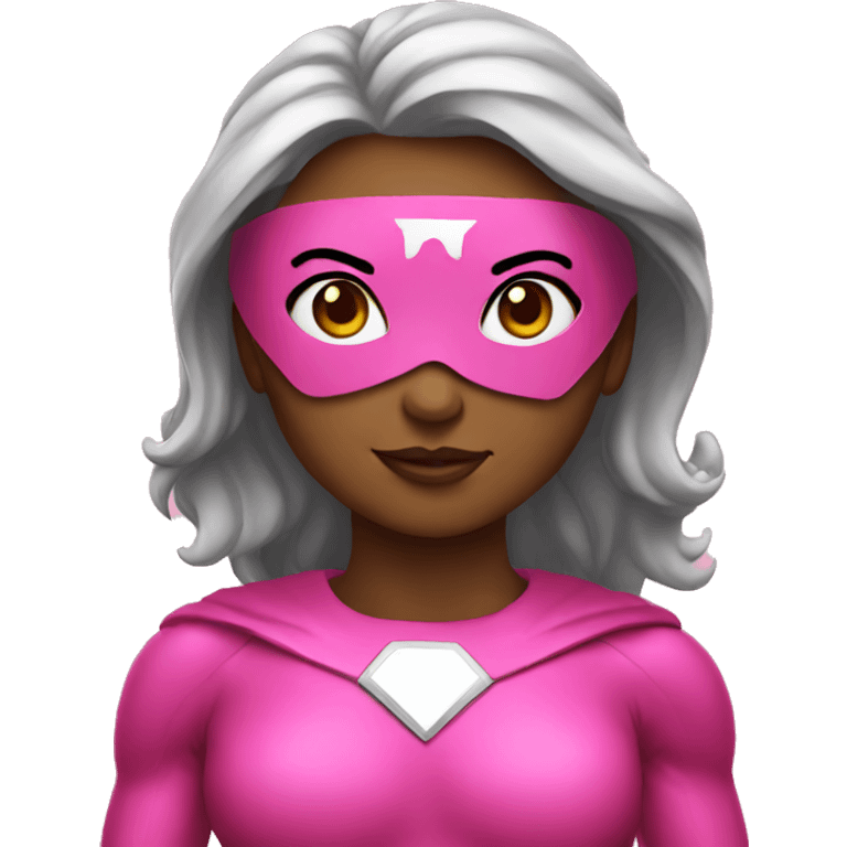 Pink woman super hero emoji