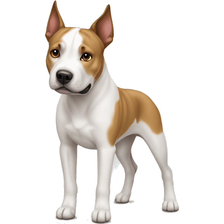 Amstaff dog white emoji