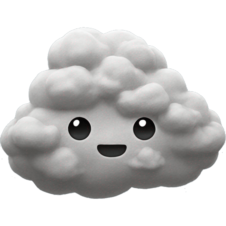 cloud made of rock emoji