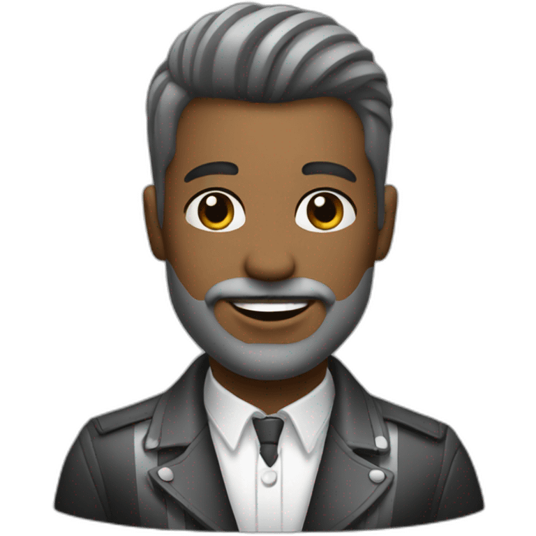 barber black and grey emoji