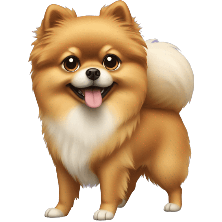 Pomeranian dog full body emoji