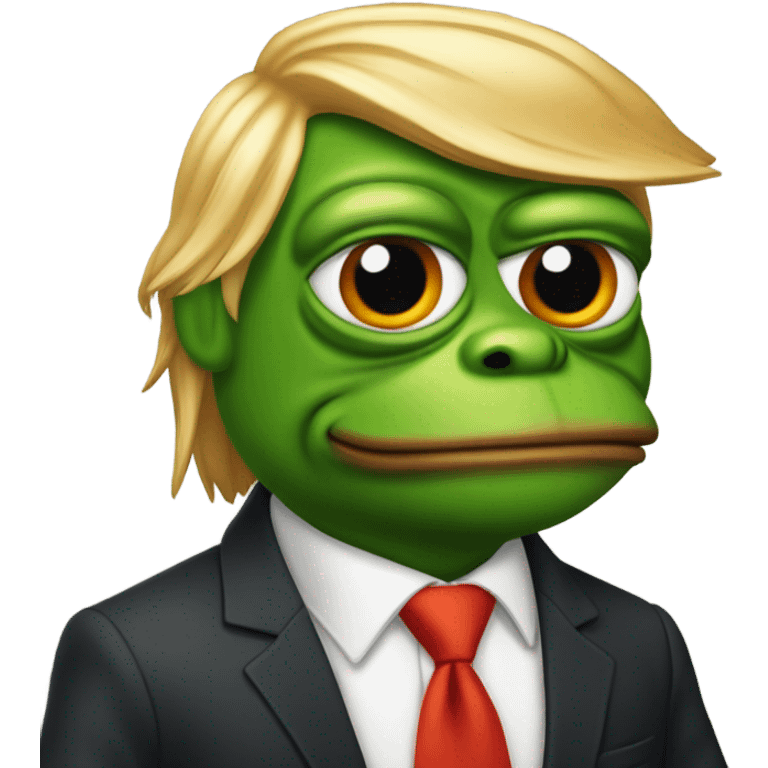 Pepe the frog as Donald trump emoji