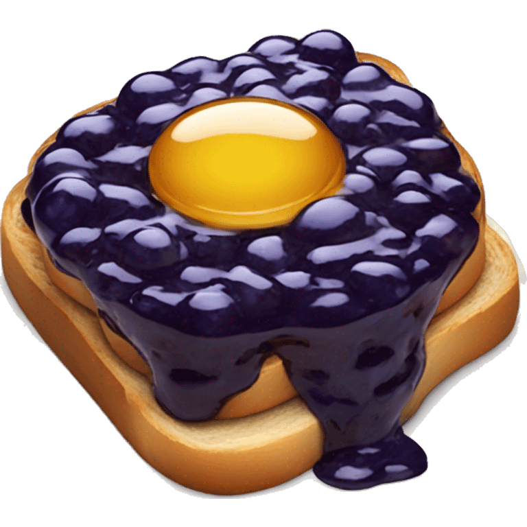 blueberry jam on toast emoji