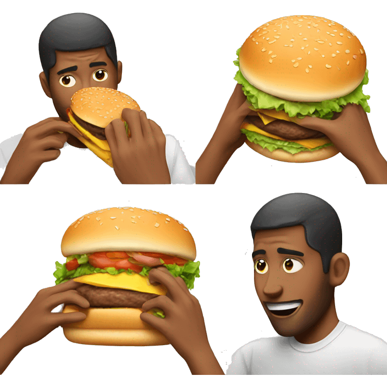 someone tasting a burger emoji