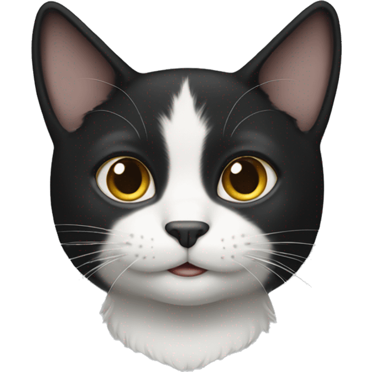 black and white cat emoji