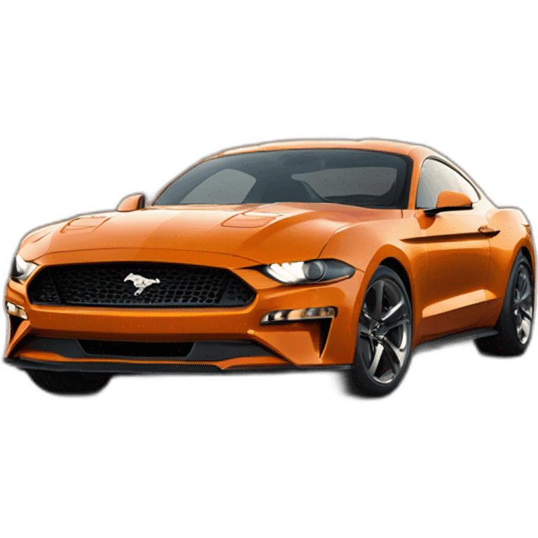 Ford-Mustang-mache-Orange emoji