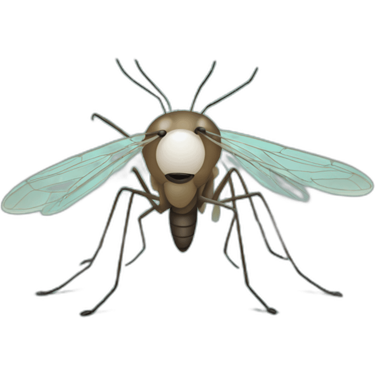 Mosquito doing a cute face emoji