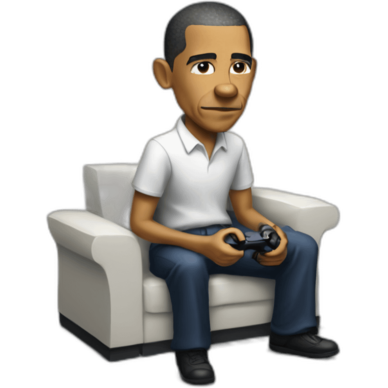 Obama playing videogames emoji