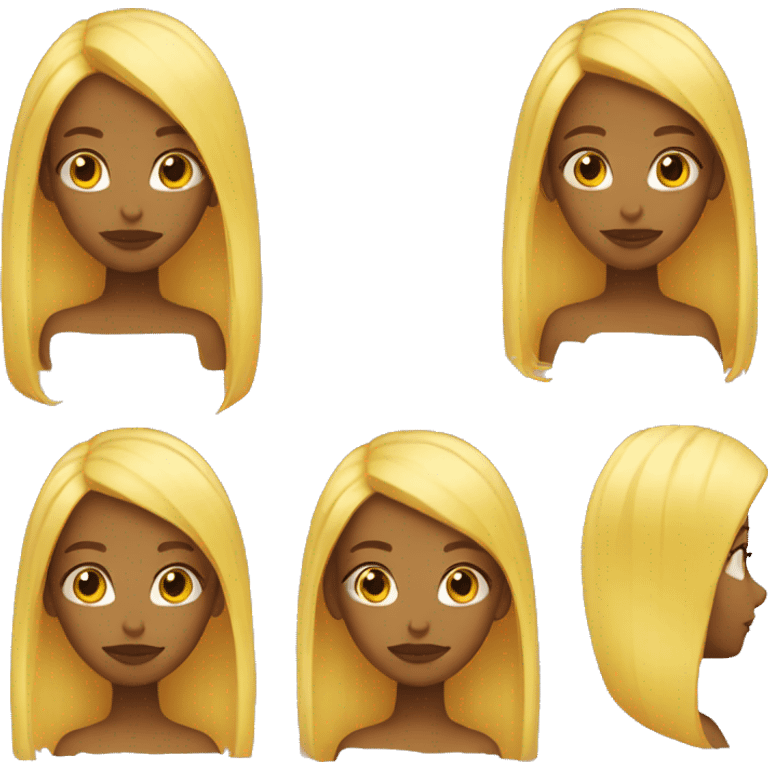 Yellow hair tropical brown girl  emoji