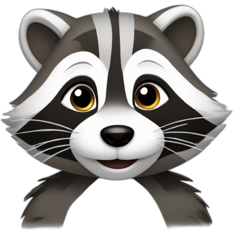 smiling raccoon emoji