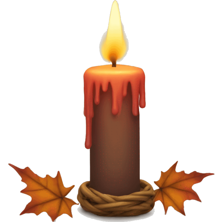 fall candle emoji