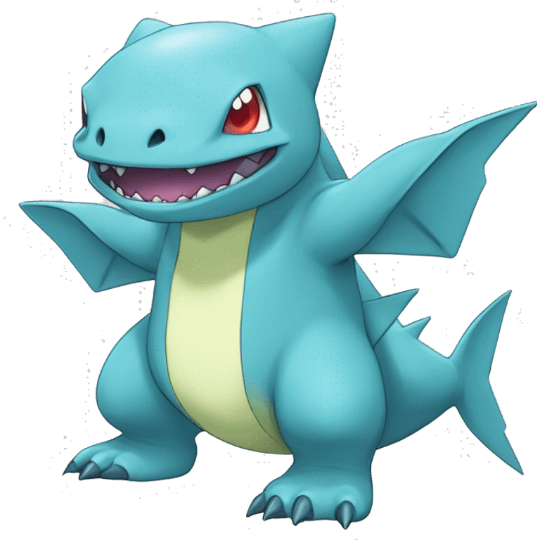 Blue Larvitar-Sharpedo-Gabite-Gible-Digimon Full Body emoji