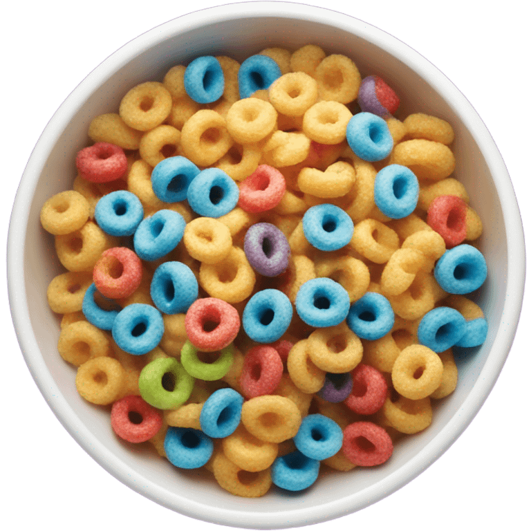 Bowl of Froot Loops cereal  emoji