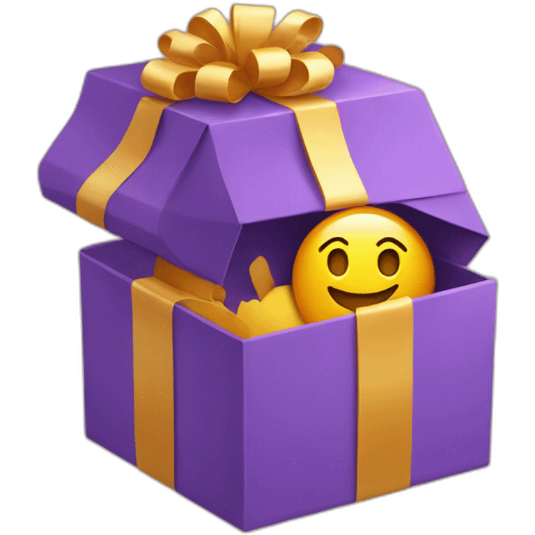 smile inside a gift box emoji