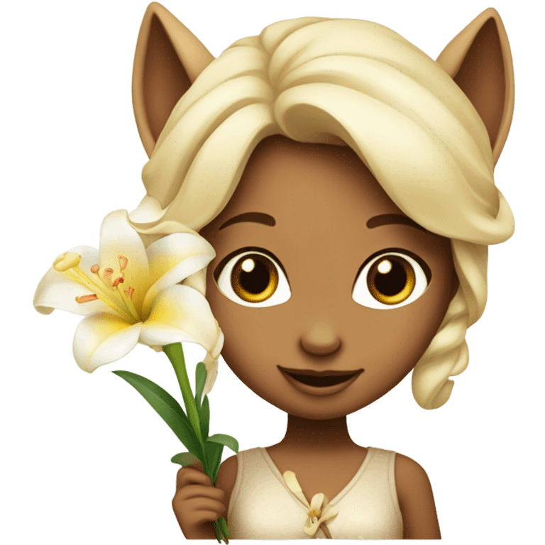 Bambi girl with lily  emoji