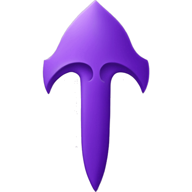 An Religious Emoji with an Spear in the Middle and Backround its Purple emoji