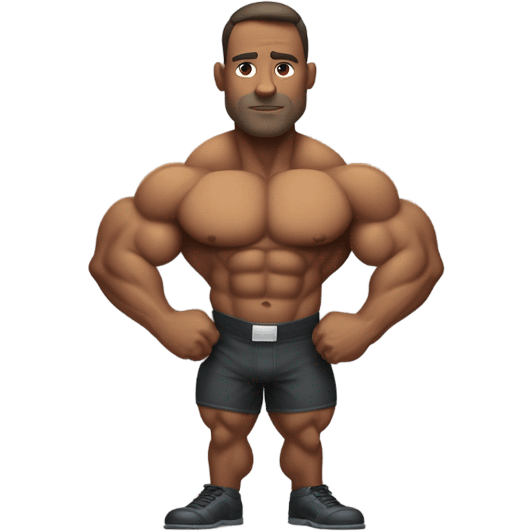 bodybuilder with belly emoji