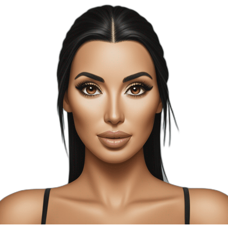 hyper-realistic painting kim kardashian beach bum emoji