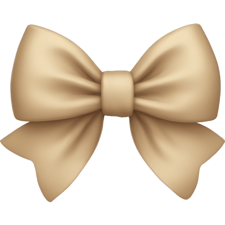 Beige bow emoji