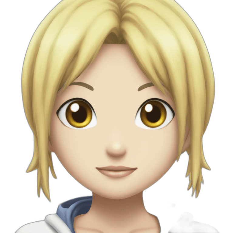 Nami from one piece kiss Lucy from fairy tail emoji