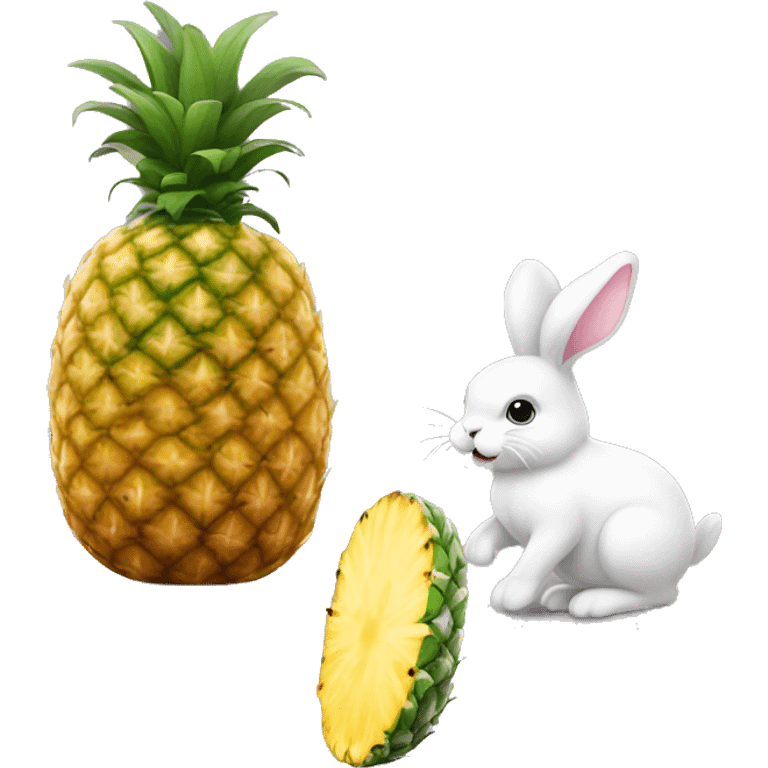 Pineapple and bunny emoji