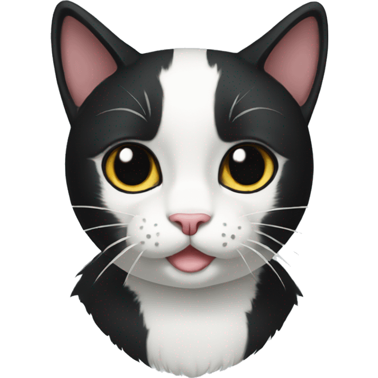 Tuxedo Cat Full Body emoji