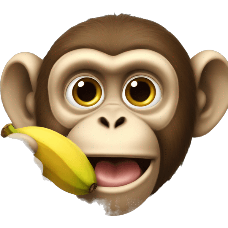 monkey eating banana emoji