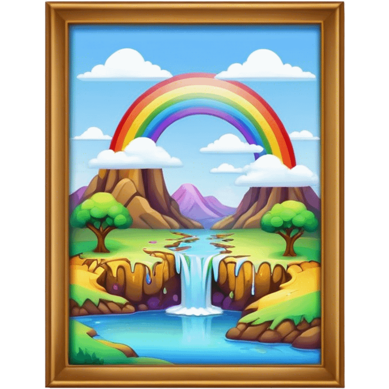 melting rainbow renaissance landscape emoji