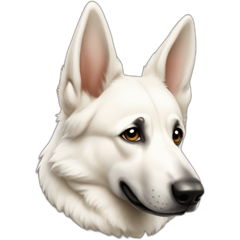 White German shepherd emoji