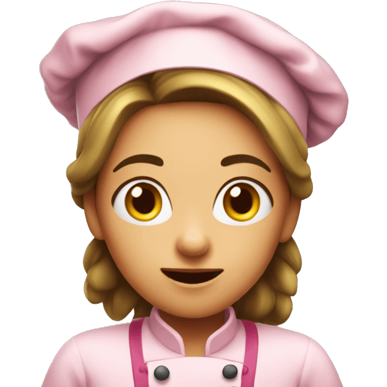 girl cook with a surprised face emoji