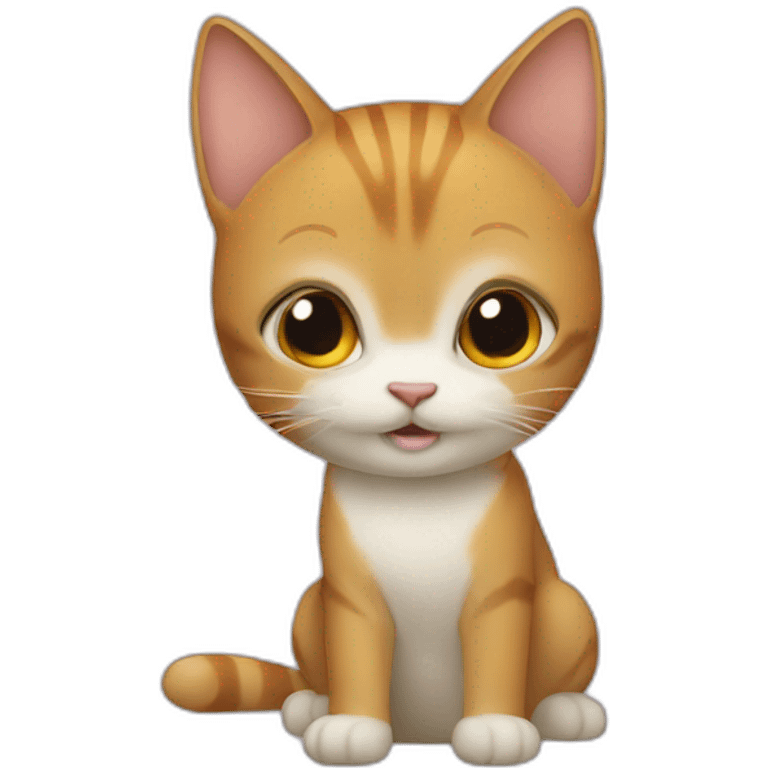 Chat sur un chie emoji