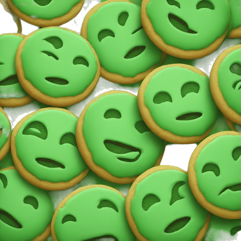 Green cookie emoji