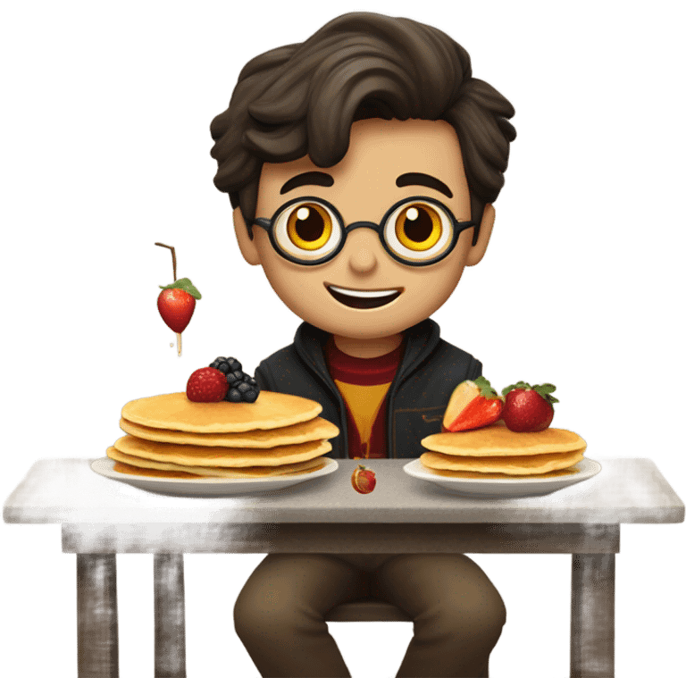 Harry Potter eating pancakes  emoji