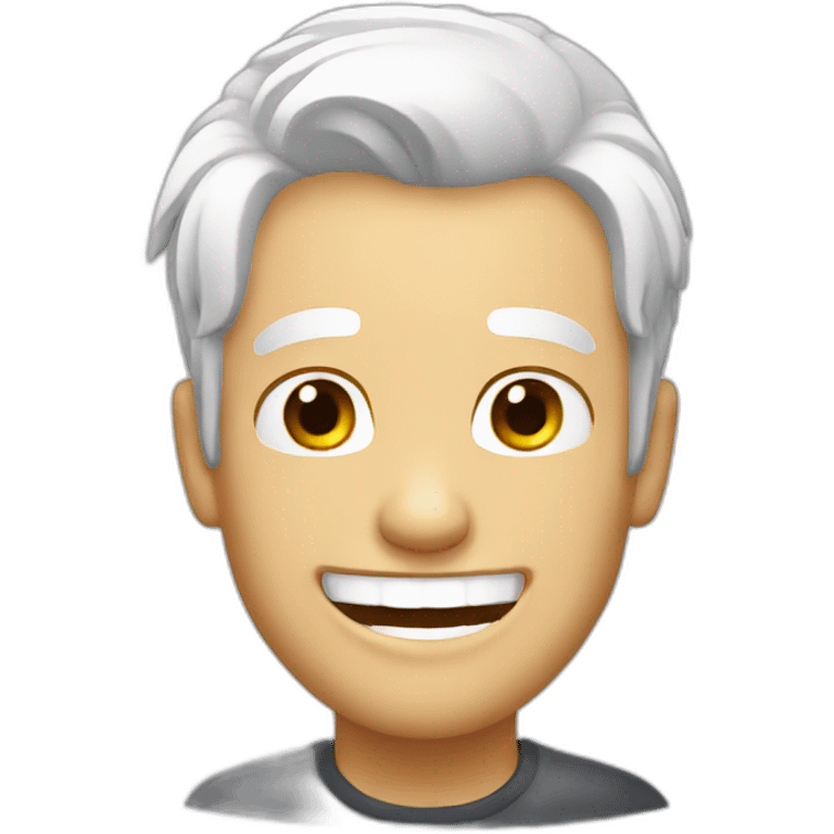 white hair guy laugh emoji