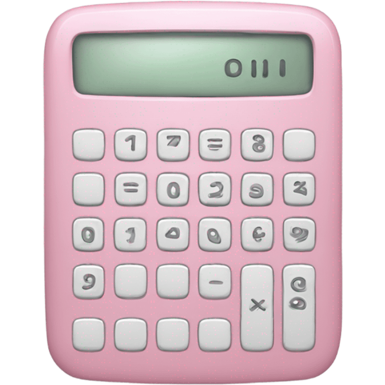 Light pink calculator  emoji