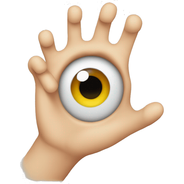 Hand with eye  emoji