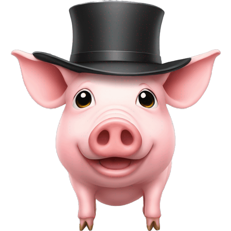 a pig on a hat emoji