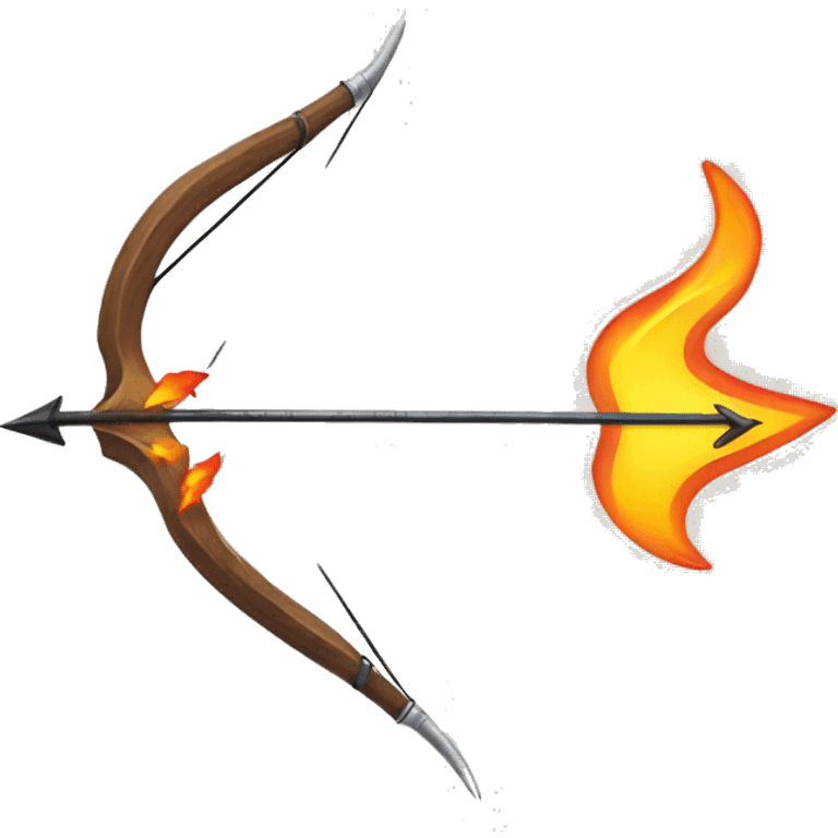 Flaming Bow and arrow emoji