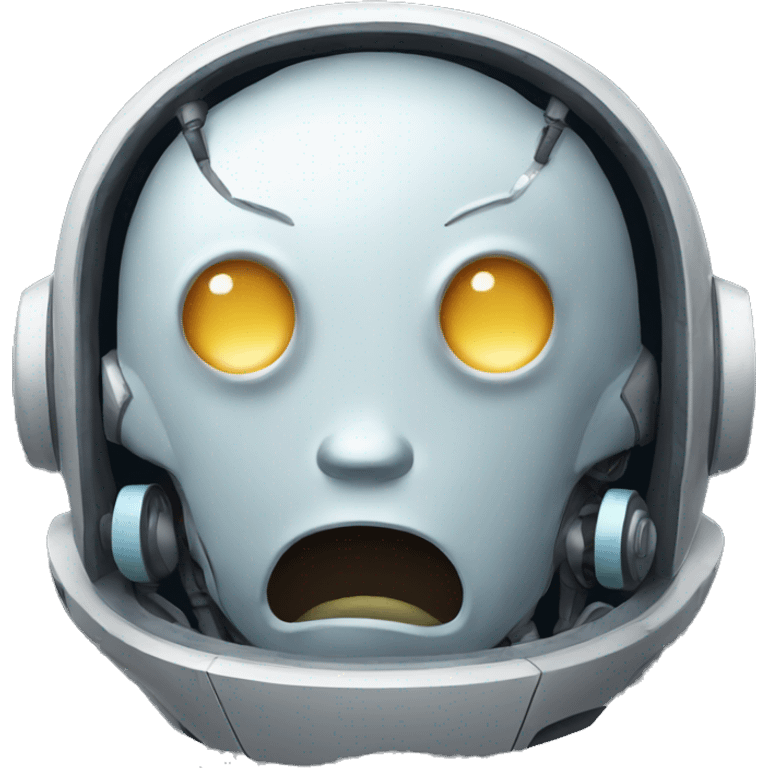 Interstellar robot cry emoji