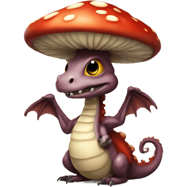 Mushroom dragon emoji