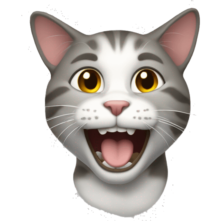 Un gato riendo emoji