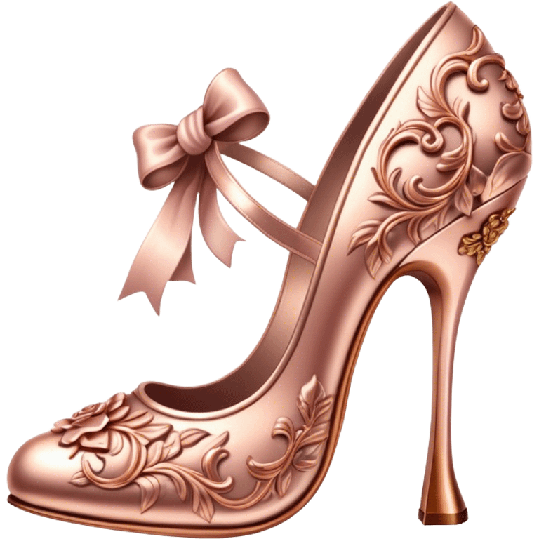 Rose gold rococo heels emoji