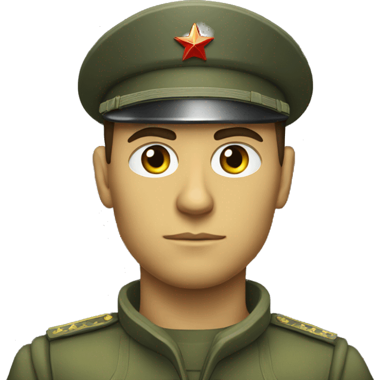 ussr soldier serious with takes emoji